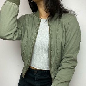 Light Bomber Jacket with Zippers